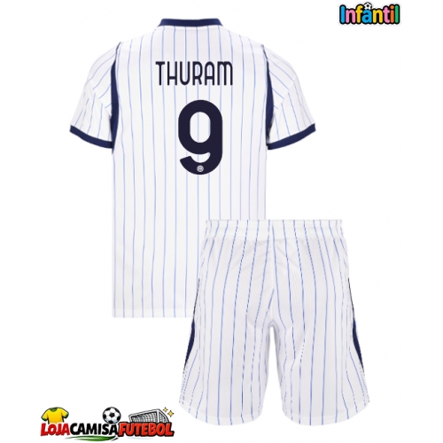 Camisa de Futebol Inter Milan Marcus Thuram #9 Equipamento Secundário Infantil 2026-27 Manga Curta (+ Calças curtas)